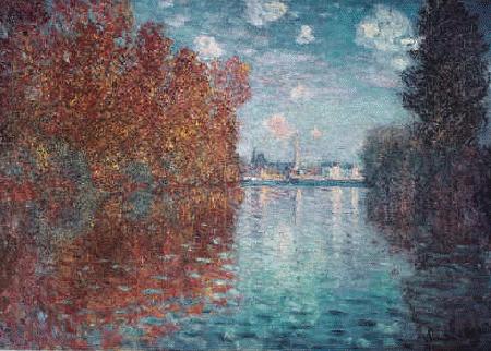 Claude Monet Autumn at Argenteuil Norge oil painting art